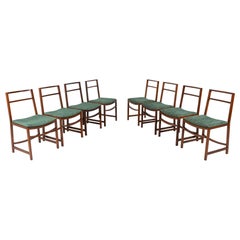 Retro Set of 8 Mid-Century Modern Dining Chairs by Renato Venturi for MIM, 1950s