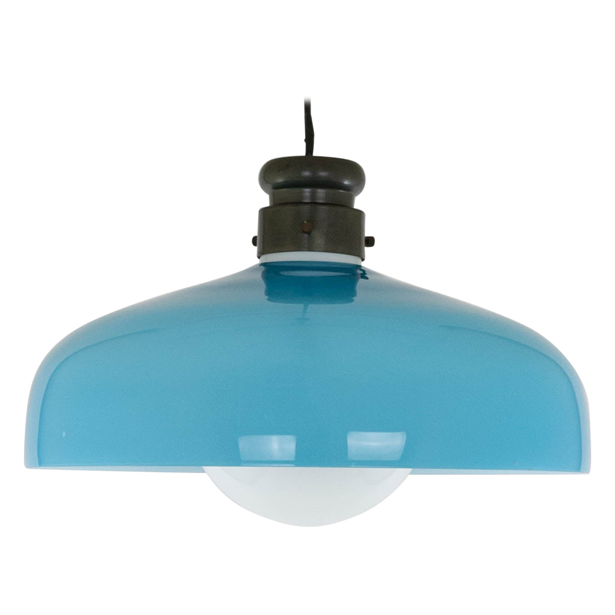 Large L 72 Glass pendant by Alessandro Pianon for Vistosi, 1960s