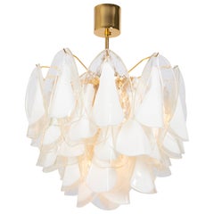 Vintage Murano Glass Chandelier Designed by Carlo Nason for Mazzega, 1970s