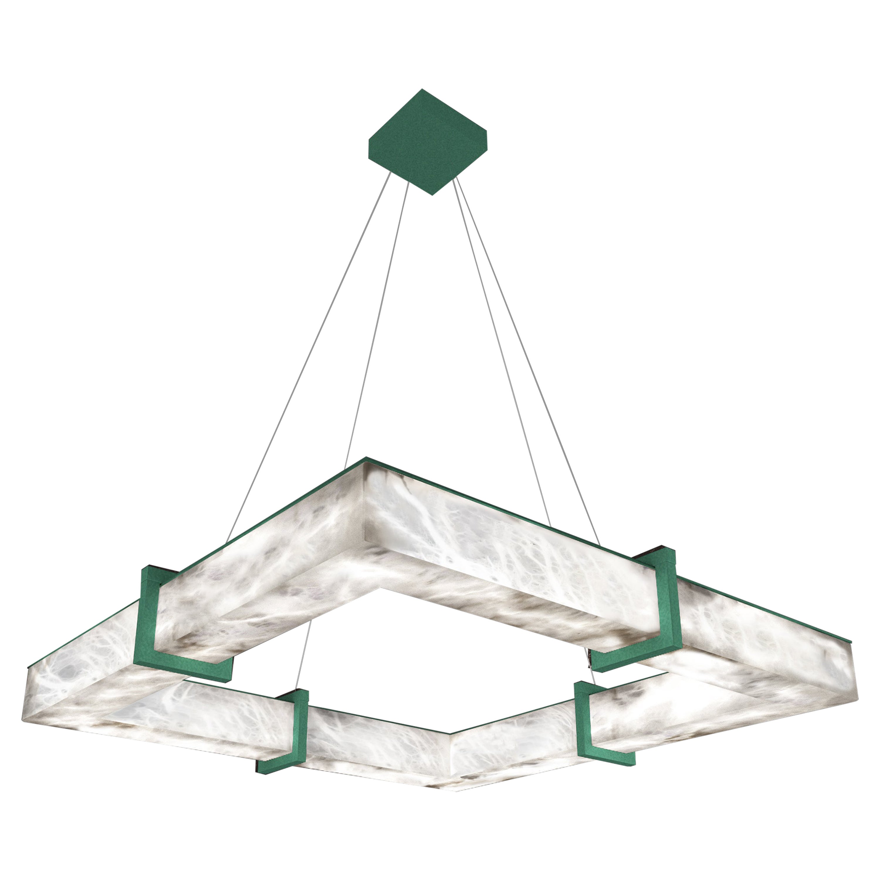 Talassa Freedom Green Metal Pendant Lamp by Alabastro Italiano For Sale