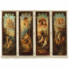 18th Century Rococo Decorative Screen in the Manner of François Boucher