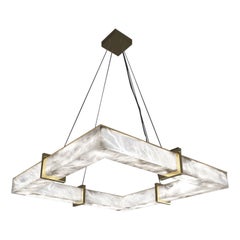 Talassa Shiny Gold Metal Pendant Lamp by Alabastro Italiano