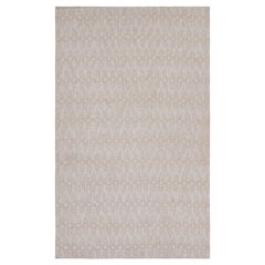 Rug & Kilim’s Scandinavian Style Rug in White with Floral Patterns