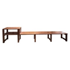 Vintage 1960’s French Oak Bench 