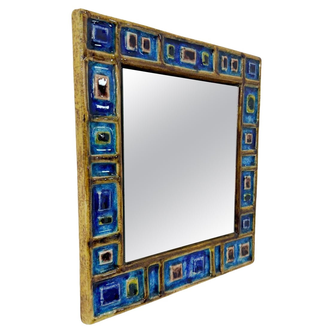 Mid-Century Modern Ceramic Mirror For Sale