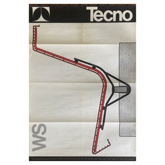 Vintage Tecno Promotional poster Osvaldo Borsani Italy Mid-Century Modern