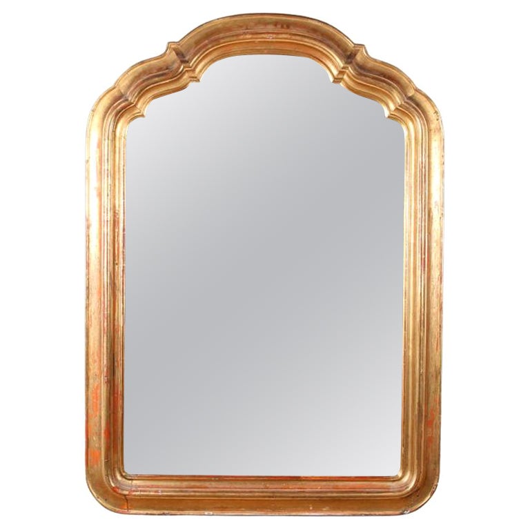 Grand miroir doré Napoléon III français en vente
