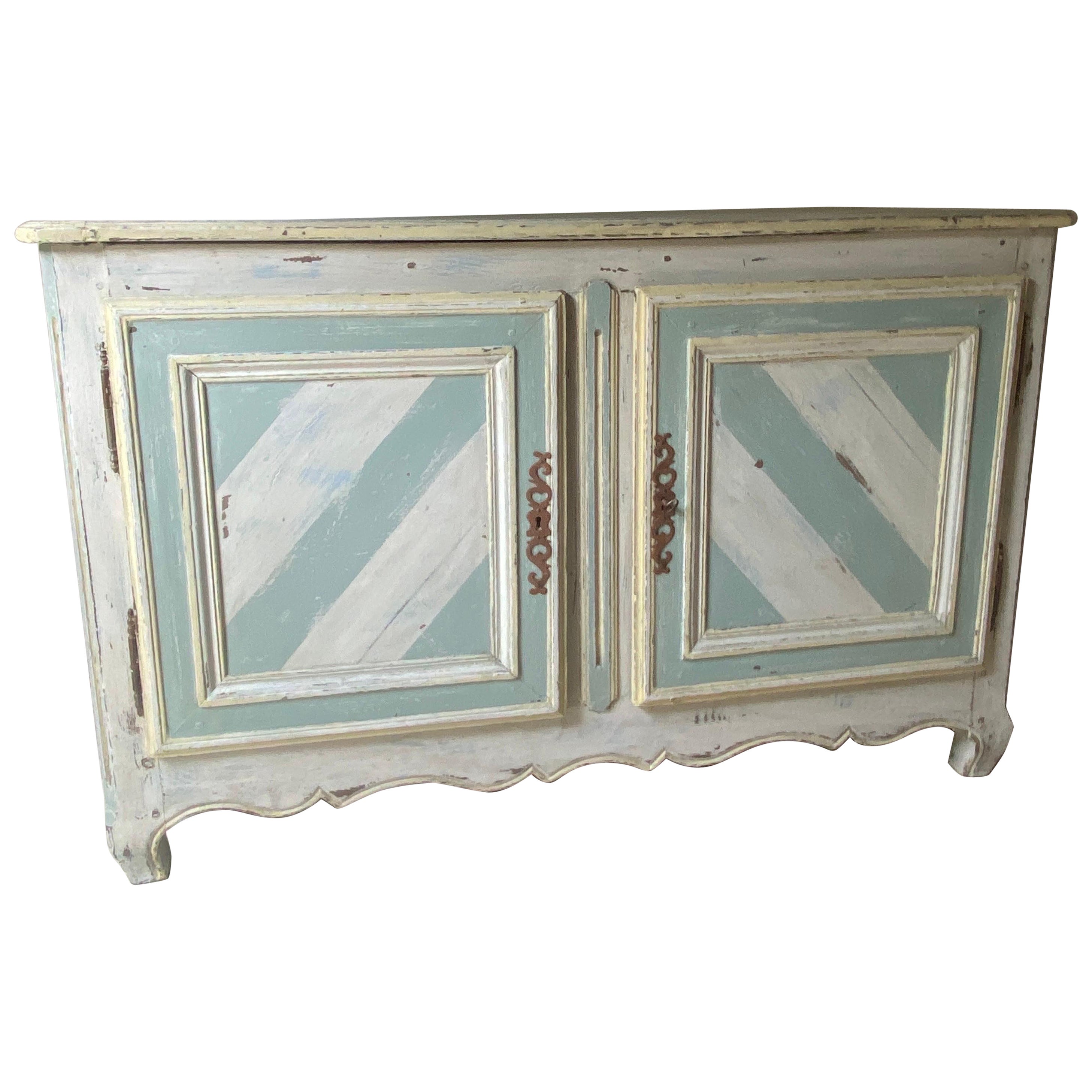 Commode polychrome Louis XV 18ème siècle