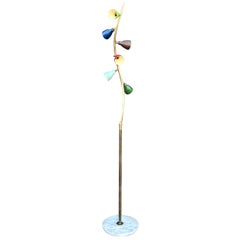 Vintage Italian Modern Arteluce Attributed Multi-Cone Floor Lamp