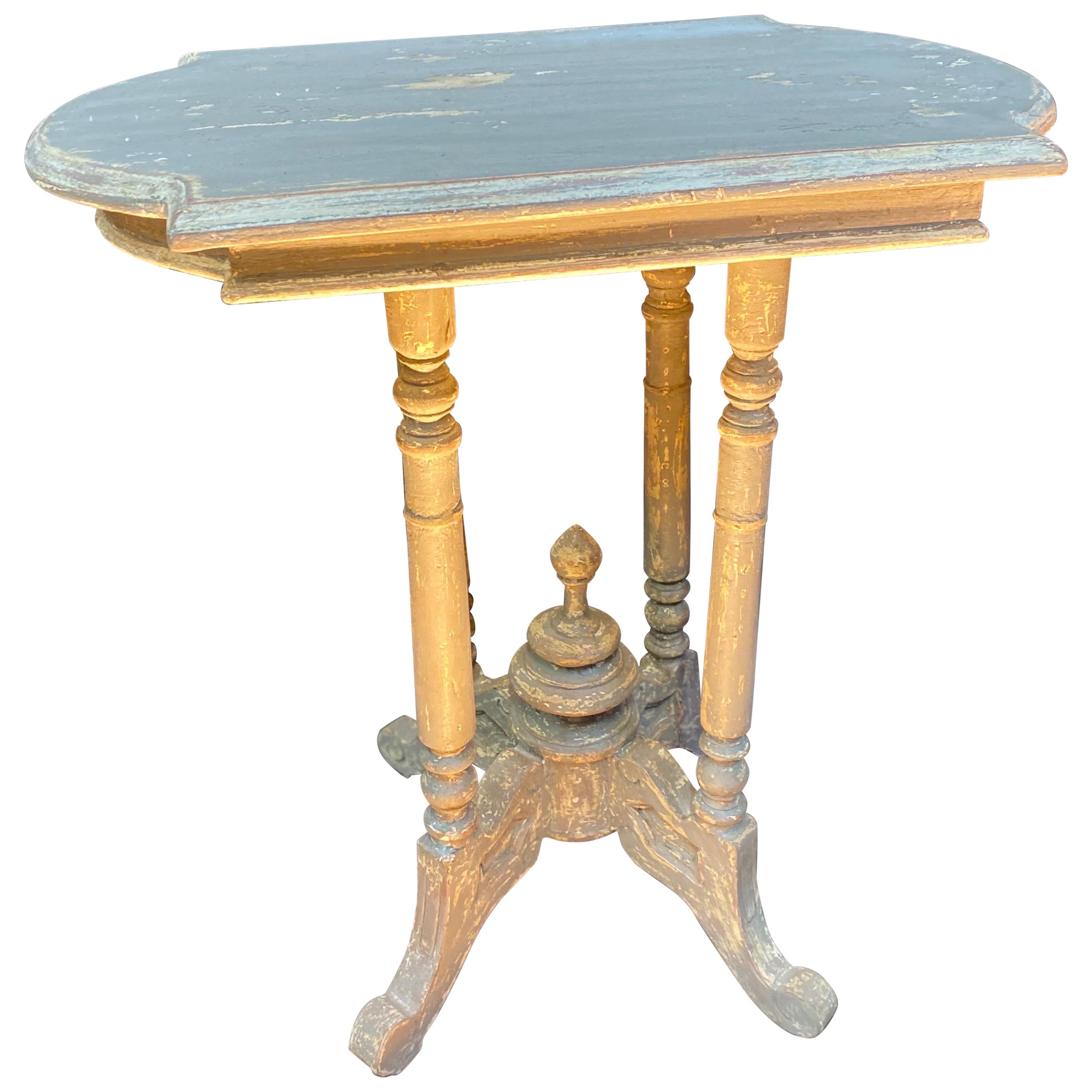 The Pedestal table de Napoléon III avec patina datant du 19ème siècle 