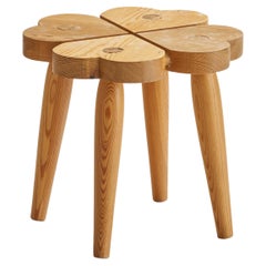 Tabouret de designer suédois, pin, Suède, années 1970