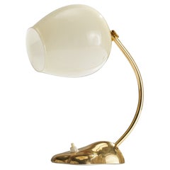Valinte OY, Table Lamp, Brass, Glass, Finland, 1950s