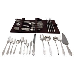 Used Tiffany & Co. Sterling Silver 82-Piece Flatware Set Faneuil/ Queen Anne Art Deco