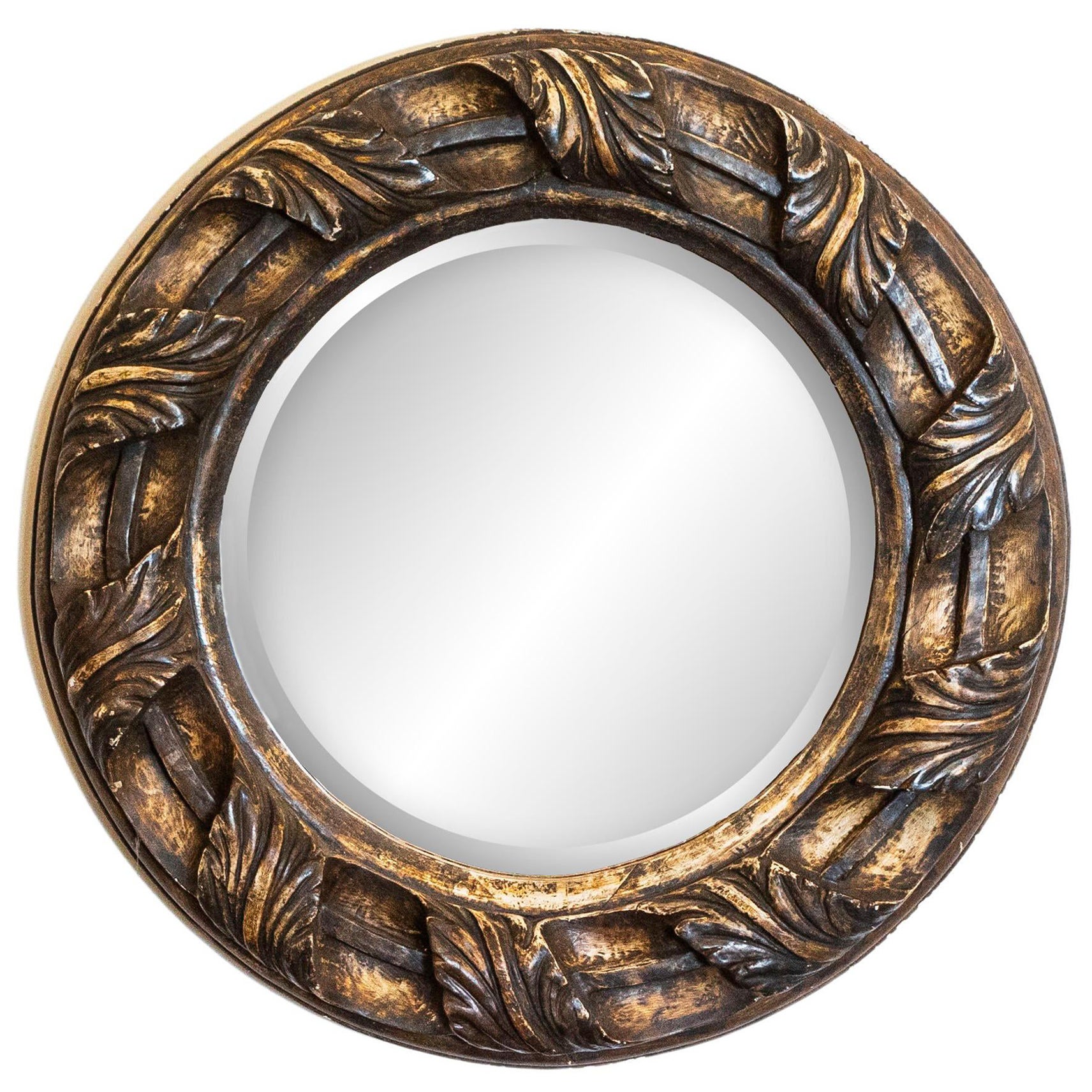Miroir rond de style Renaissance italienne du début du 20e siècle