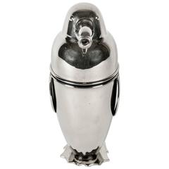Vintage Pewter Penguin Cocktail Shaker