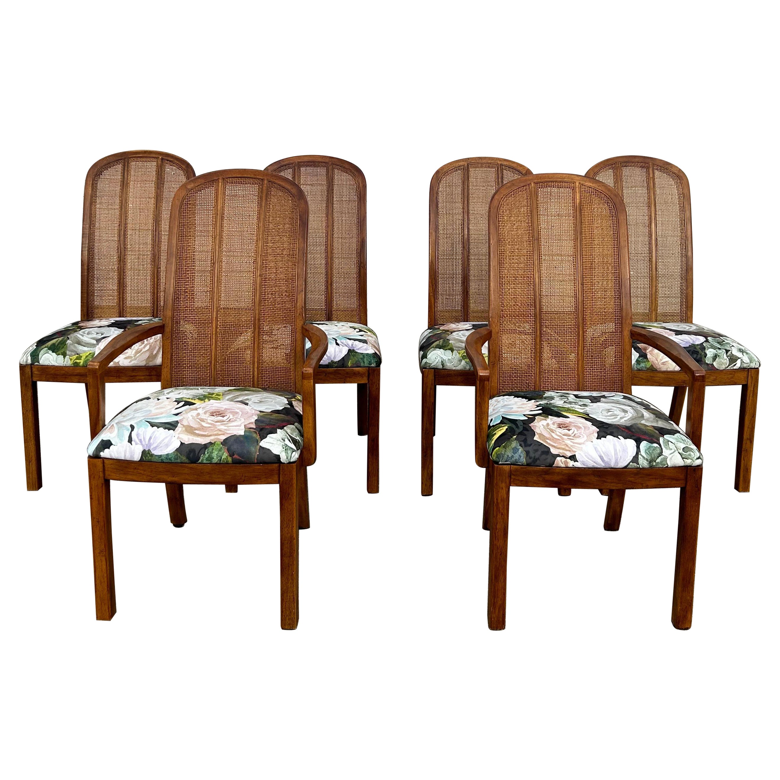 Set of 6 Reupholstered Drexel Passage Dining Chairs For Sale
