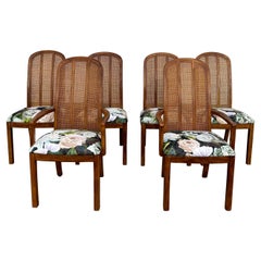 Vintage Set of 6 Reupholstered Drexel Passage Dining Chairs