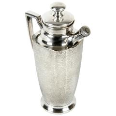 Vintage Hammered Silver Plate Cocktail Shaker
