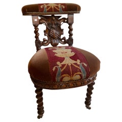 19th century smoker’s chair in oak