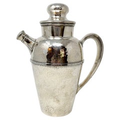 Ancien shaker à cocktail américain en métal argenté signé "Pairpoint" Circa 1930.