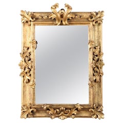 Vergoldeter geschnitzter Spiegel aus Paris, frühes 19.