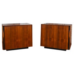 Vintage Pair of Walnut Nightstands by John Kapel for Glenn of California