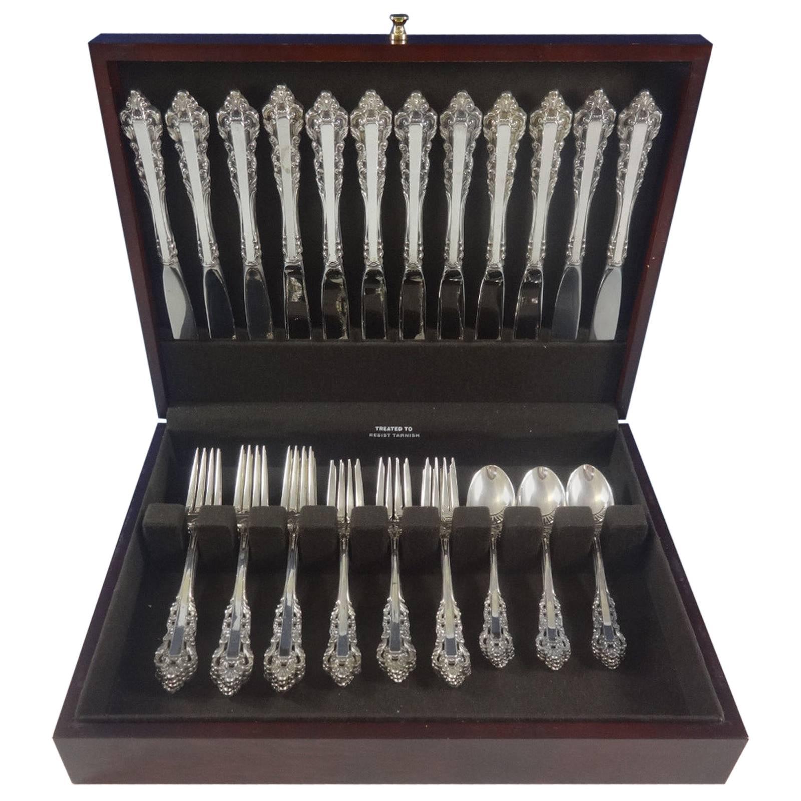 Medici New by Gorham Sterling Silver Flatware Set Service 48 Pieces