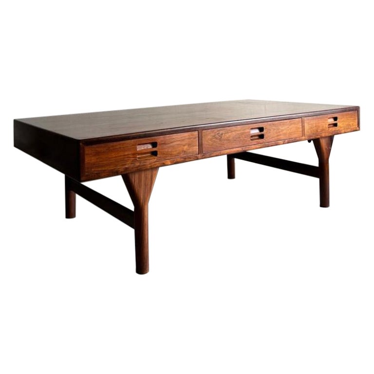 Rosewood Coffee Table by Nanna Ditzel for Søren Willadsen Denmark, 1950s For Sale