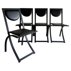 Vintage Set of 4 Black Sinus Chairs by Karl Friedrich Förster, Germany 1990s