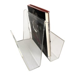 Used Plexiglass Magazine Holder, 1970s