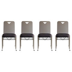 4 White Metal Chairs By Yrjö Kukkapuro For Avarte, Finland 1980s