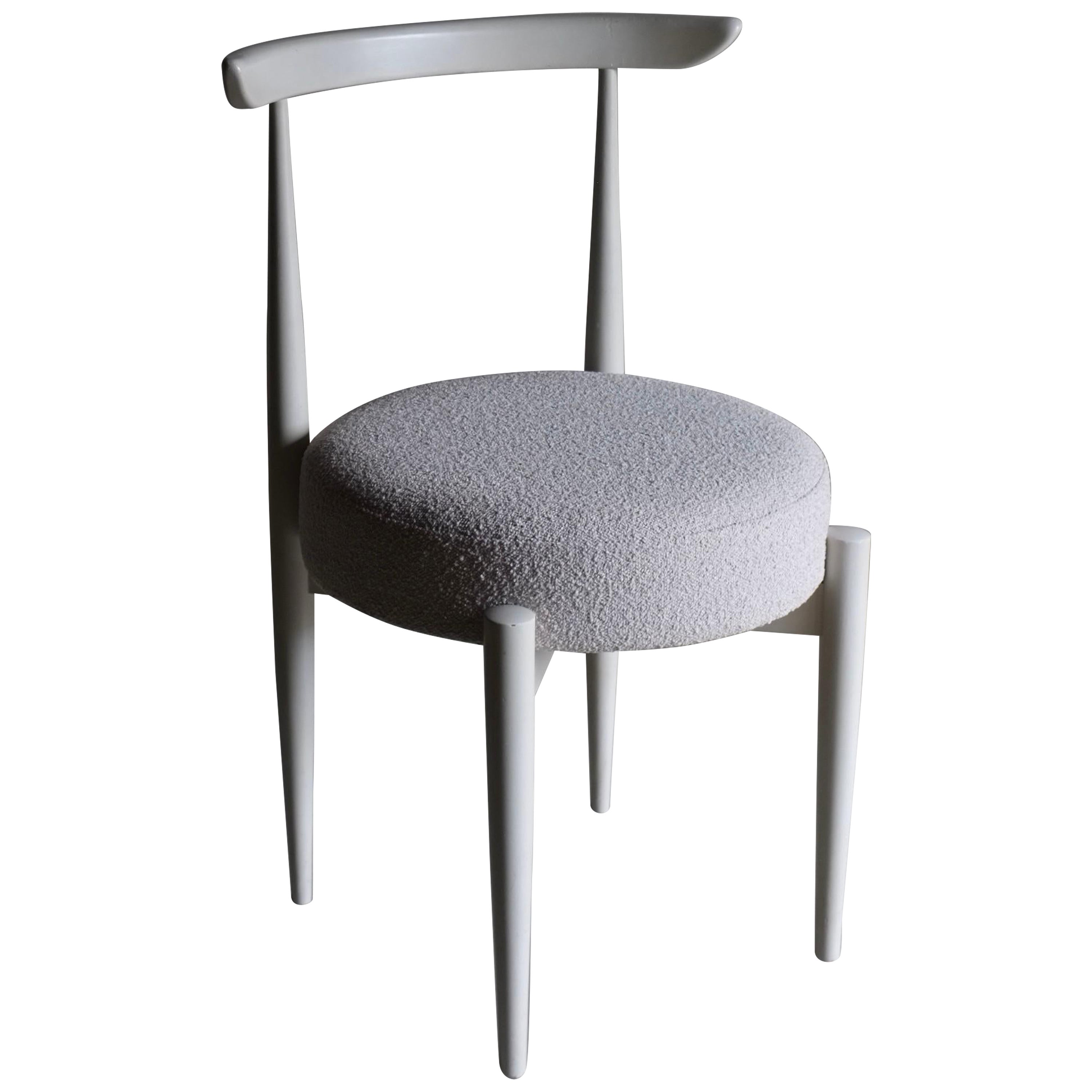 Scandinavian Gray Boucle Chair, 1960s For Sale