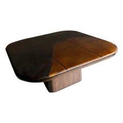 Vintage Brutalist Square Stone Coffee Table Hohnert Design, 1970s