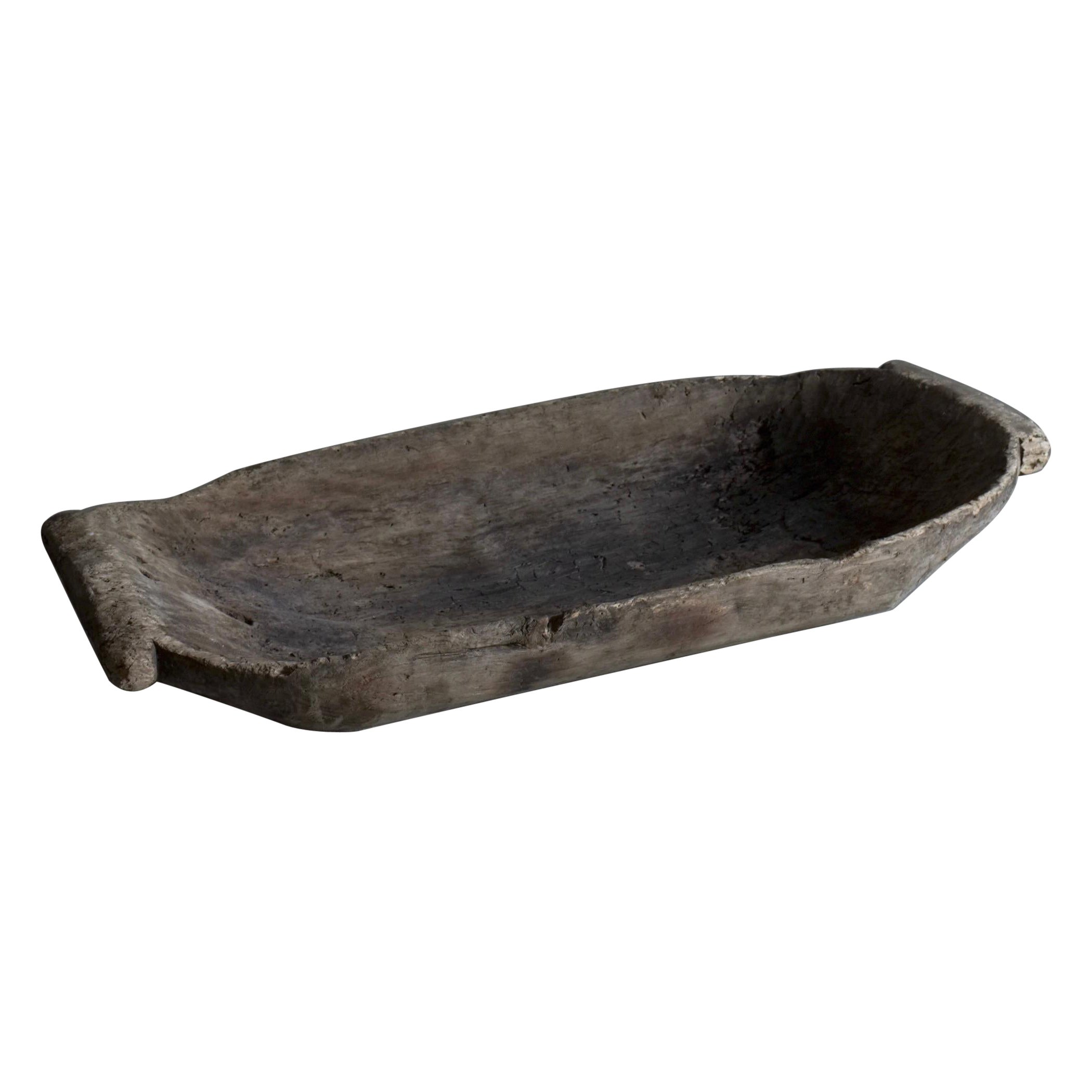 Wabi Sabi Carved Wooden Tray #4