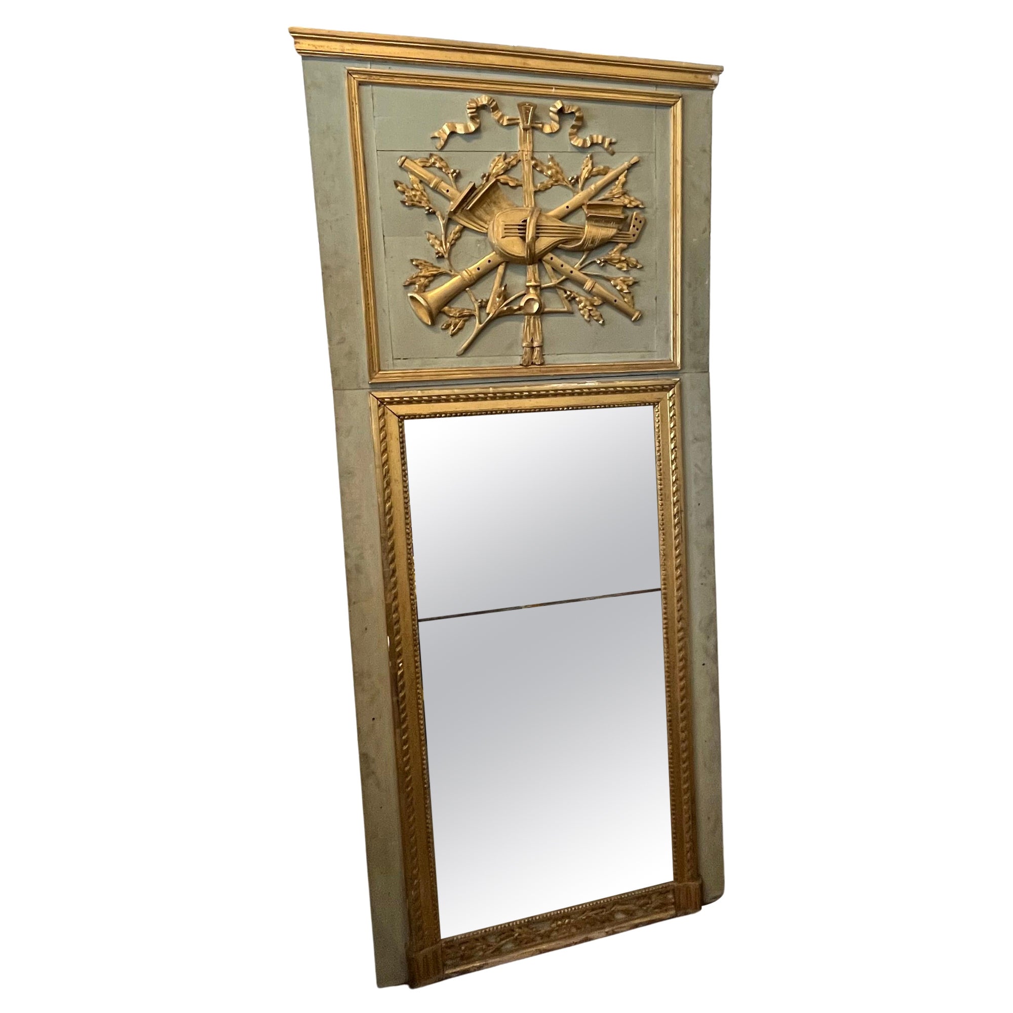 Important Mirror - Trumeau - France - 18th Century For Sale