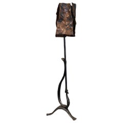 Vintage French wrought iron floor lamp circa 1970