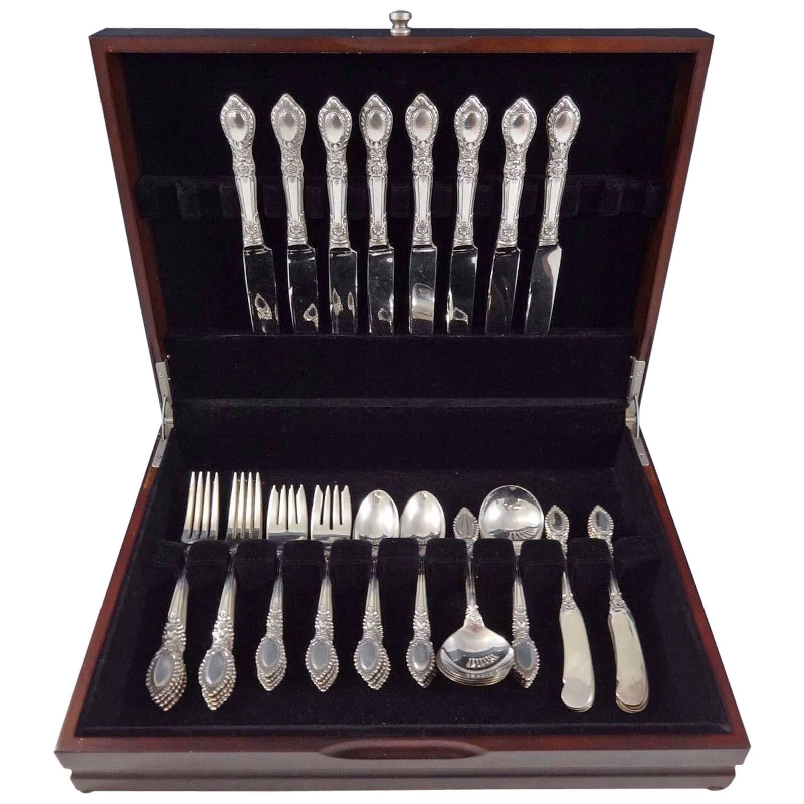Guildhall by Reed & Barton Sterling Silver Flatware Set for Eight Service 51 Pcs