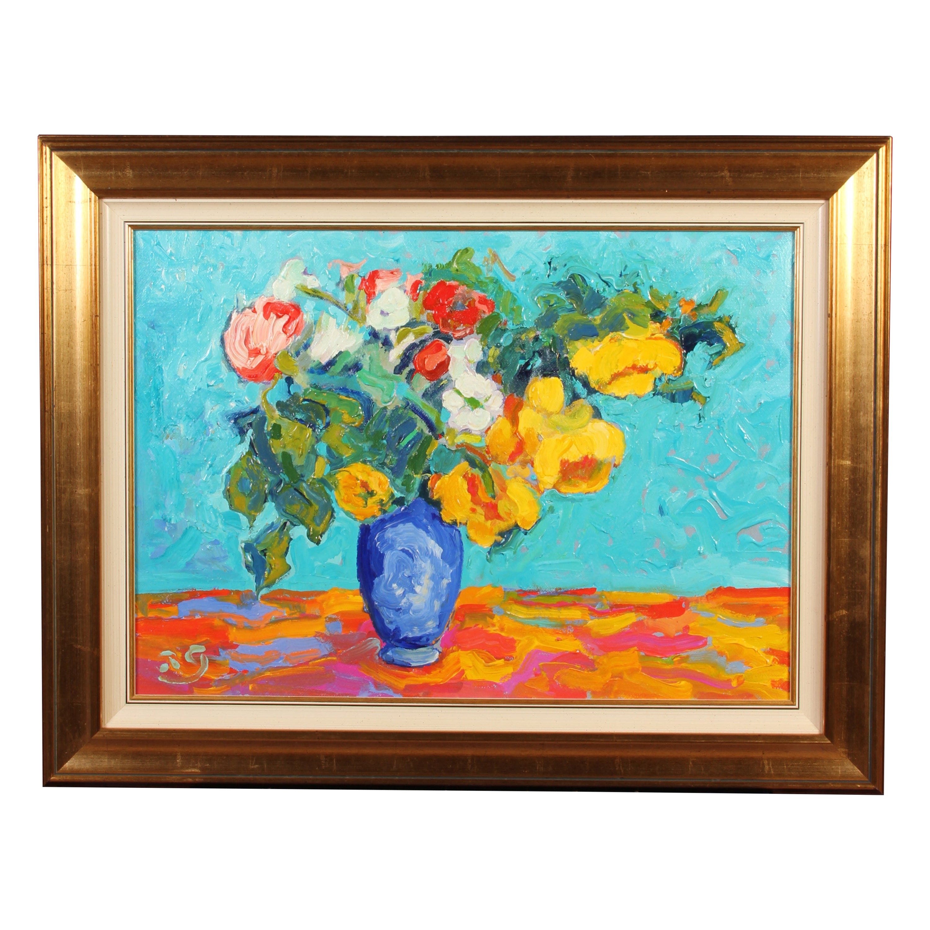 Pintura Fauvista Antoine Giroux - Ramo Floral - Ref 472