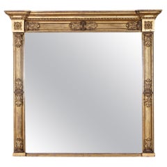 Antique Oversized Neoclassical Gilt Mirror, English Early 20th C.
