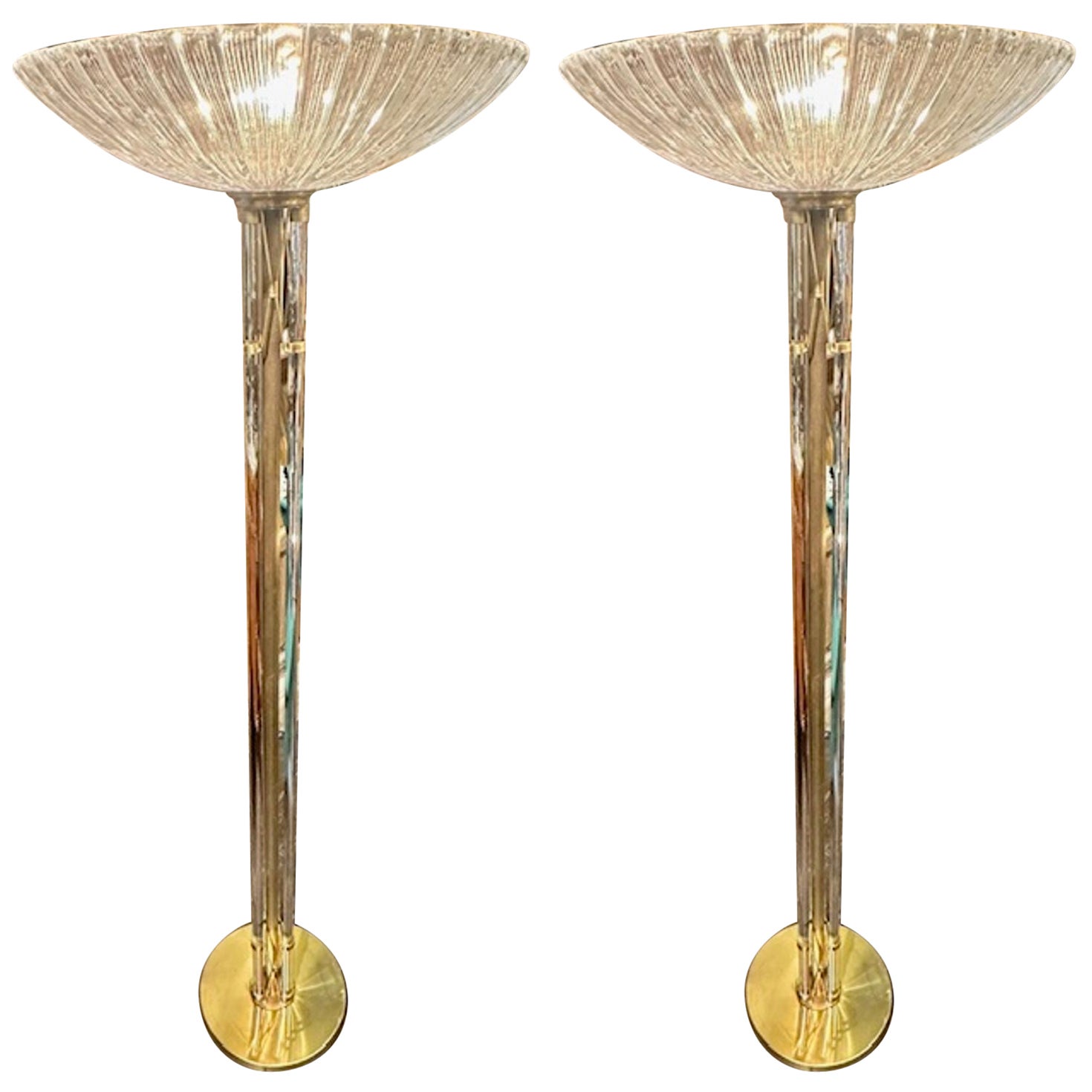 Paire de lampadaires Mid-Century Modern en vente