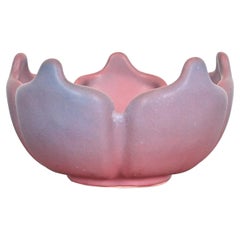 Van Briggle Arts & Crafts Tulip Form Pink and Lavender Glazed Ceramic Bowl