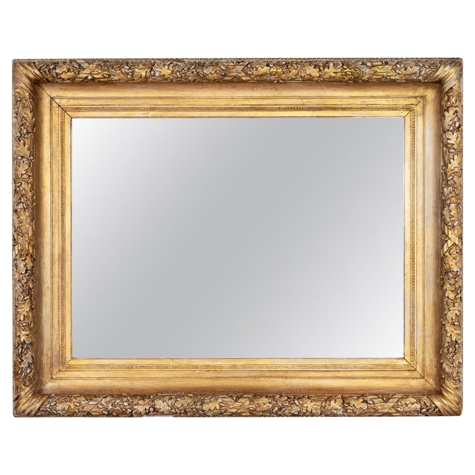 Gilt Oak Leaf Frame Mirror For Sale