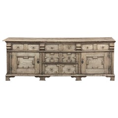 Used 18th Century Flemish Neoclassical Credenza ~ Sideboard in Stripped Oak