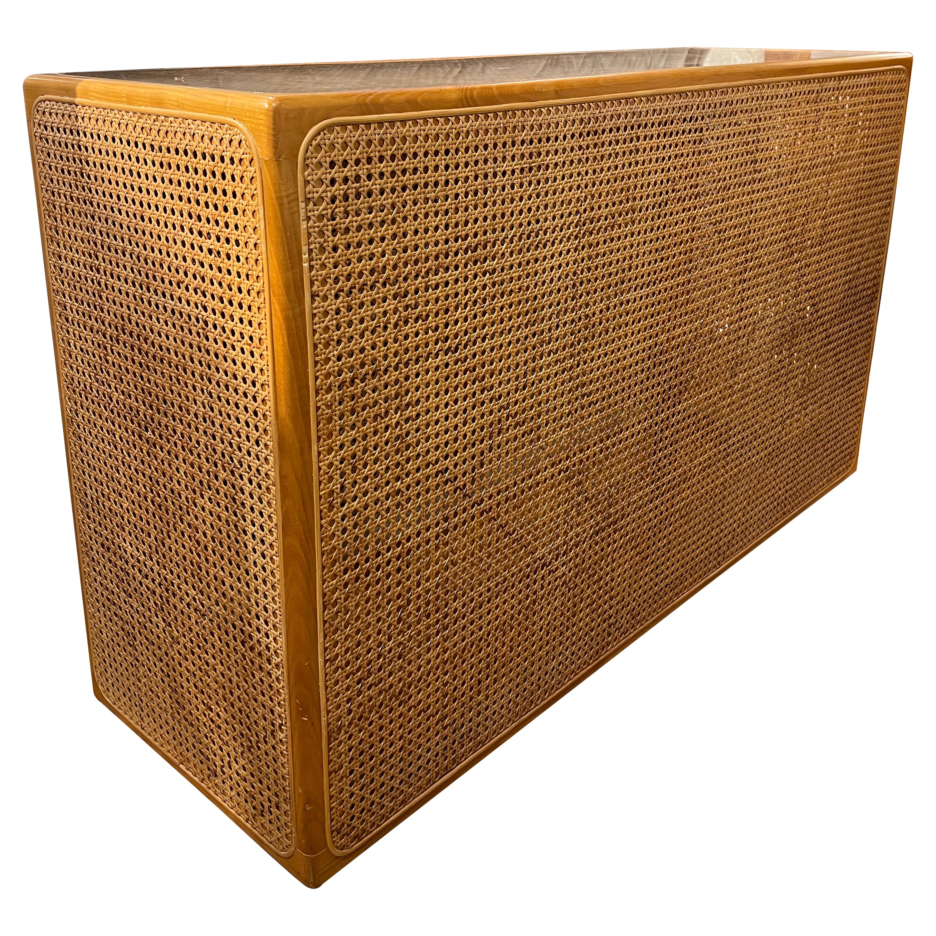 1970’s Rattan Table , two available For Sale