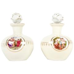 Antique Pair of German Vanity Bottle Set