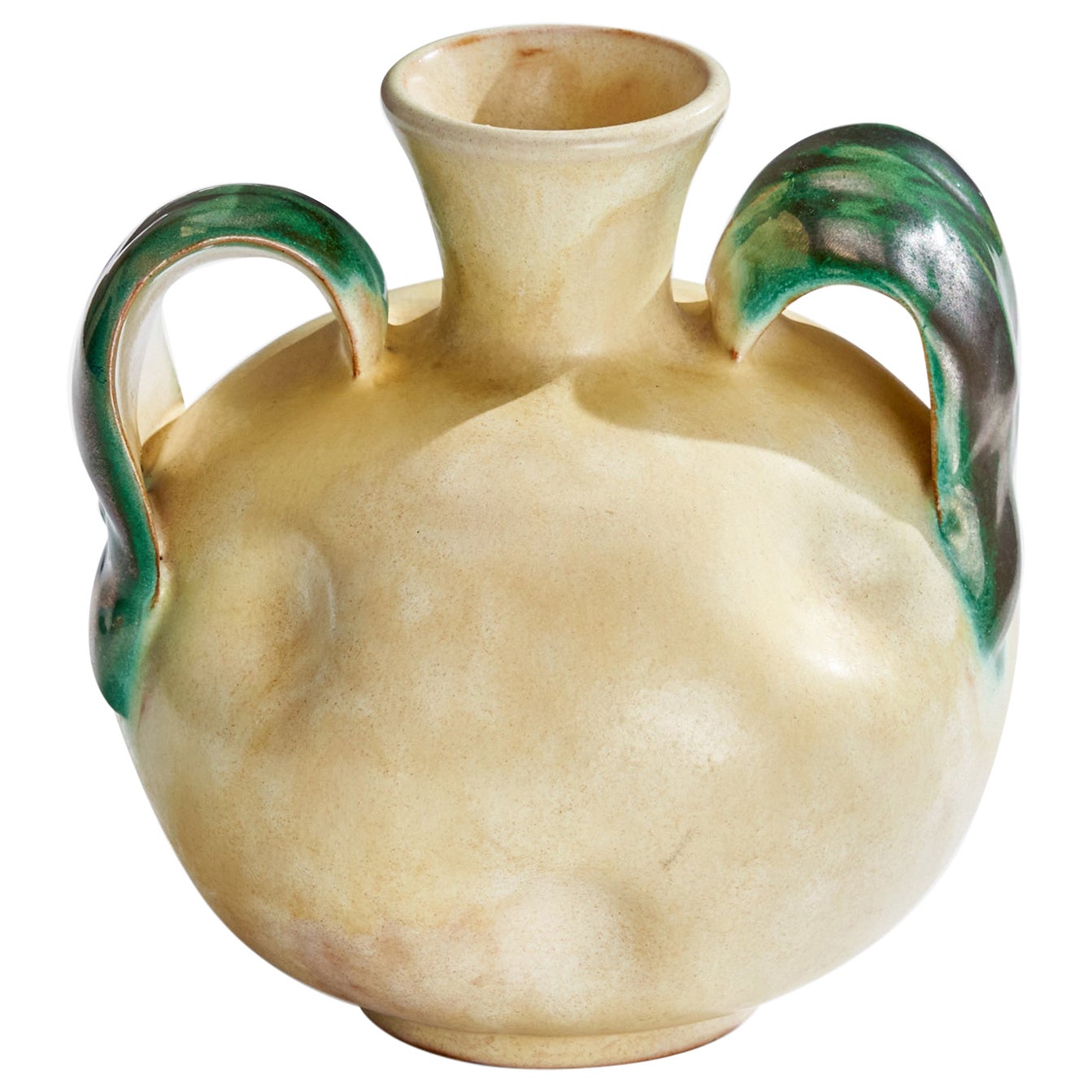 Upsala Ekeby, Vase, Earthenware, Sweden, 1930s For Sale