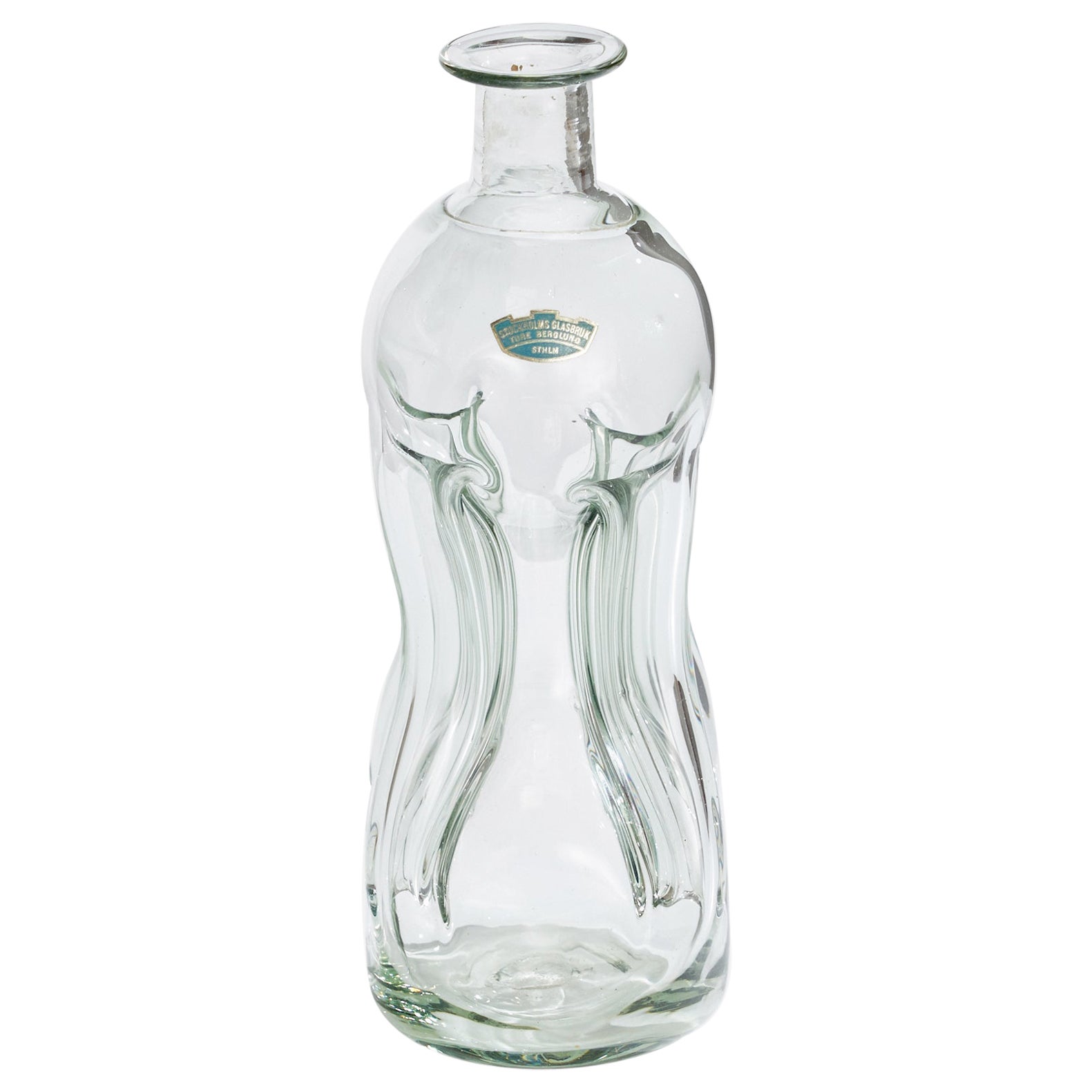 Ture Berglund, Bottle, Glass, Sweden, 1940s