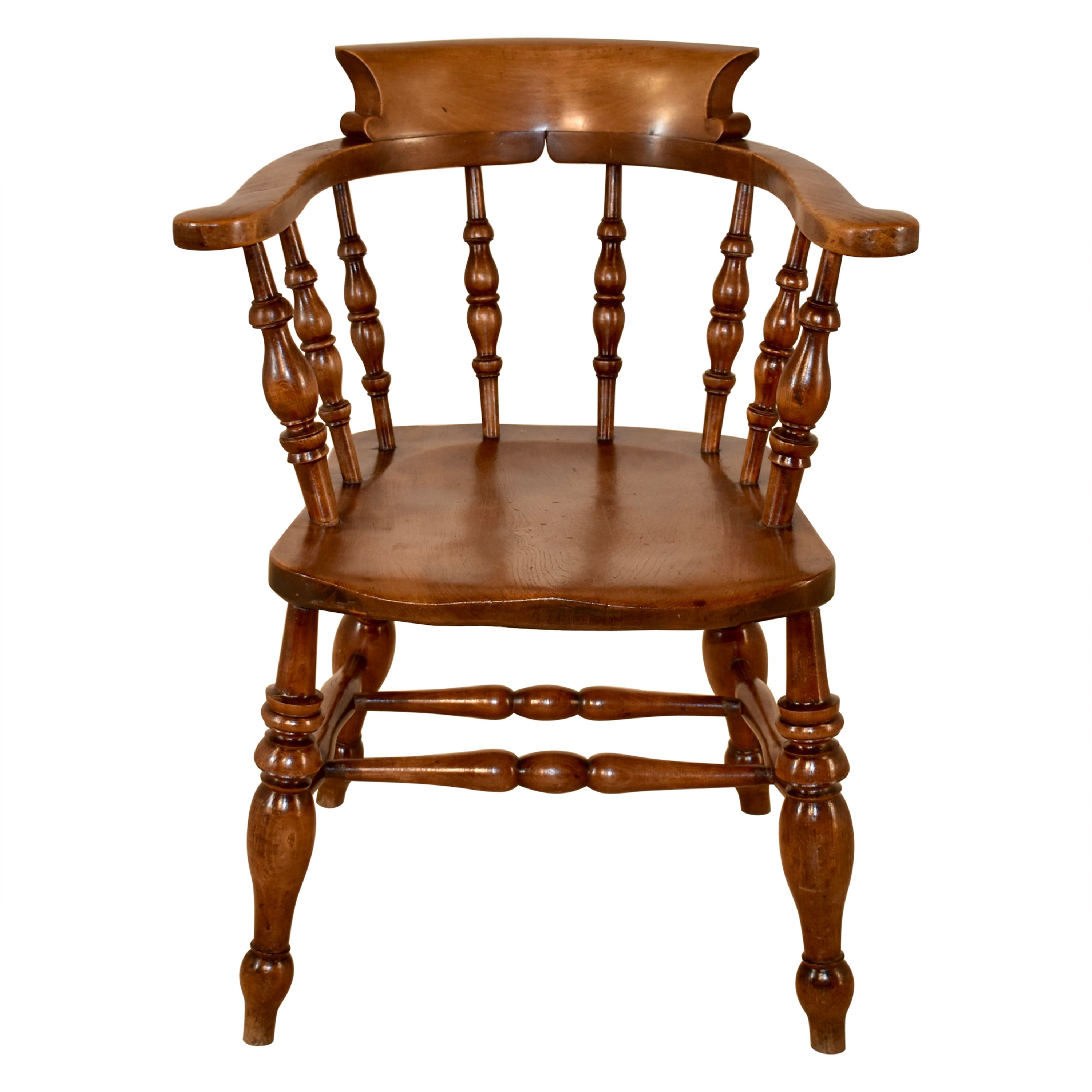 19th Century English Captain's Chair For Sale