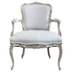 Vintage Louis XV style open arm chair