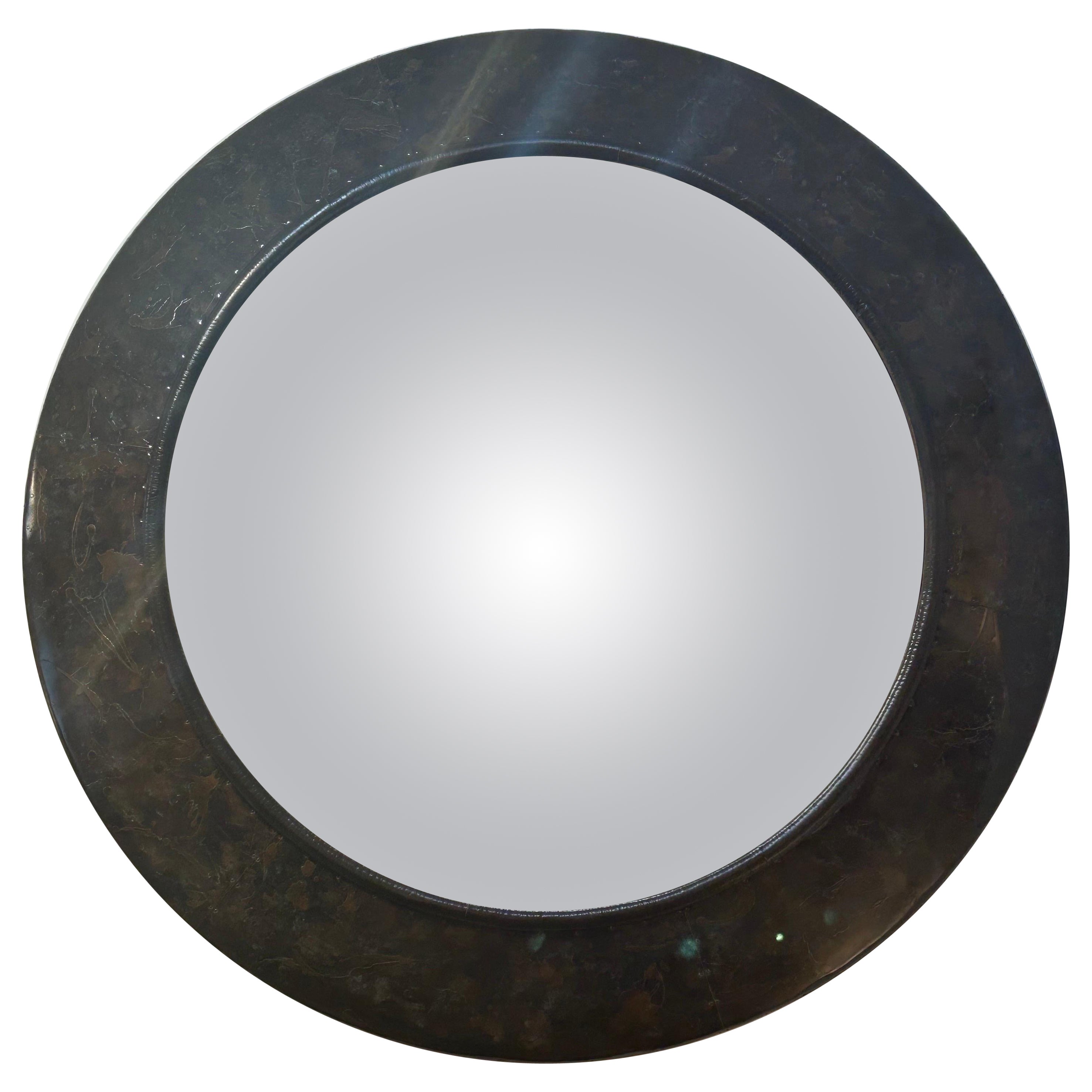 Maitland Smith Paul  Evans style convex mirror  For Sale